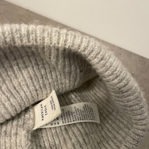 Grey Ribbed Beanie - Picture 2 of 2